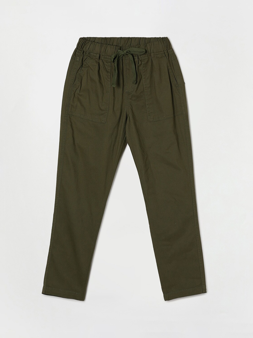 

Fame Forever by Lifestyle Boys Olive Green Pleated Chinos Trousers