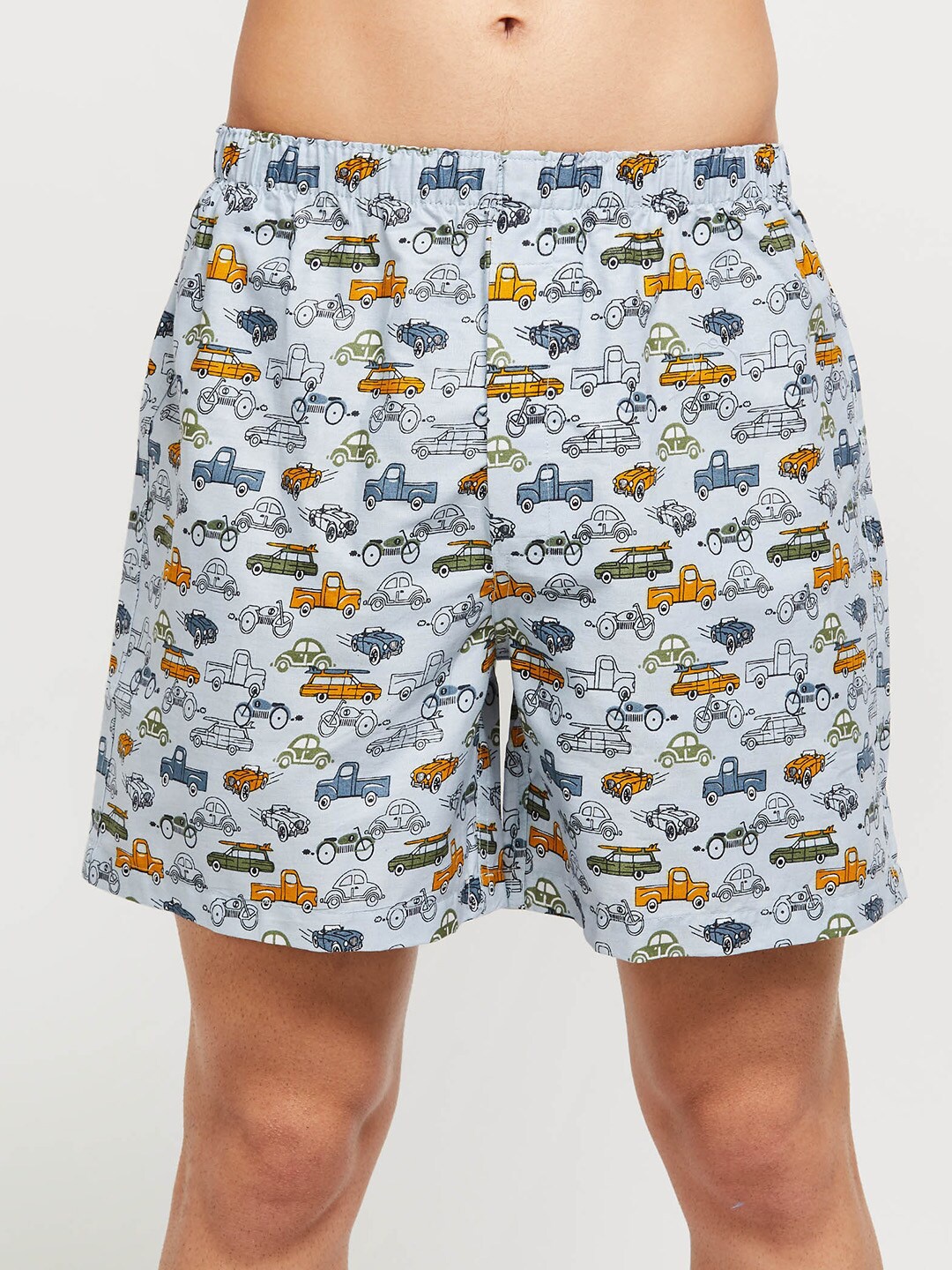 

Max Men Grey Printed Pure Cotton Boxers