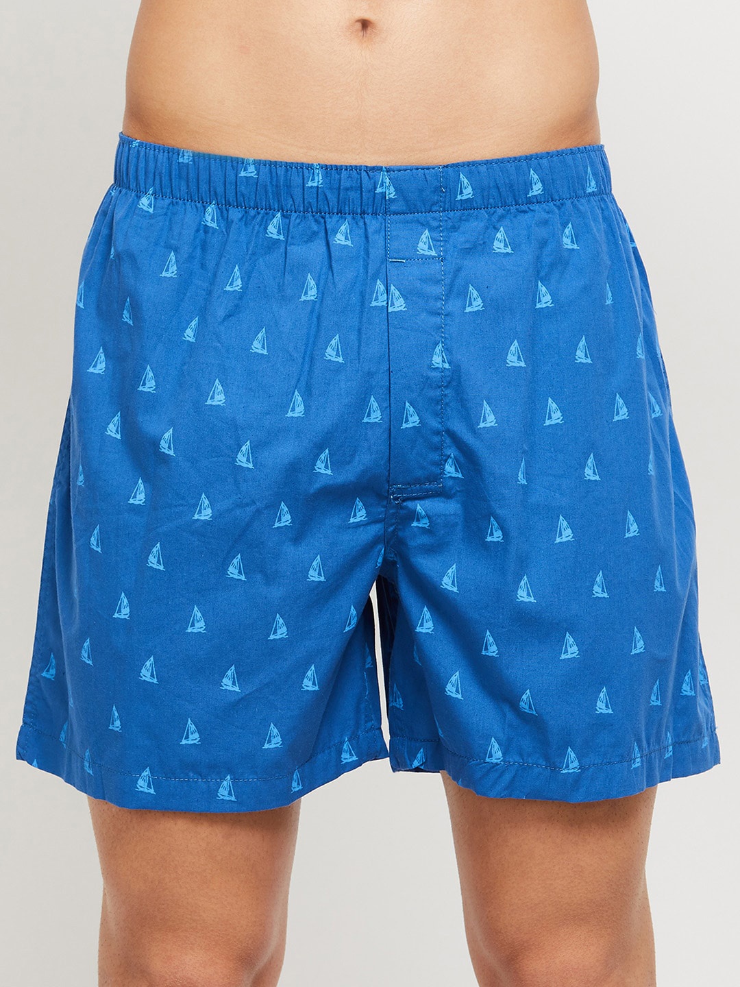 

max Men Blue Printed Cotton Boxer