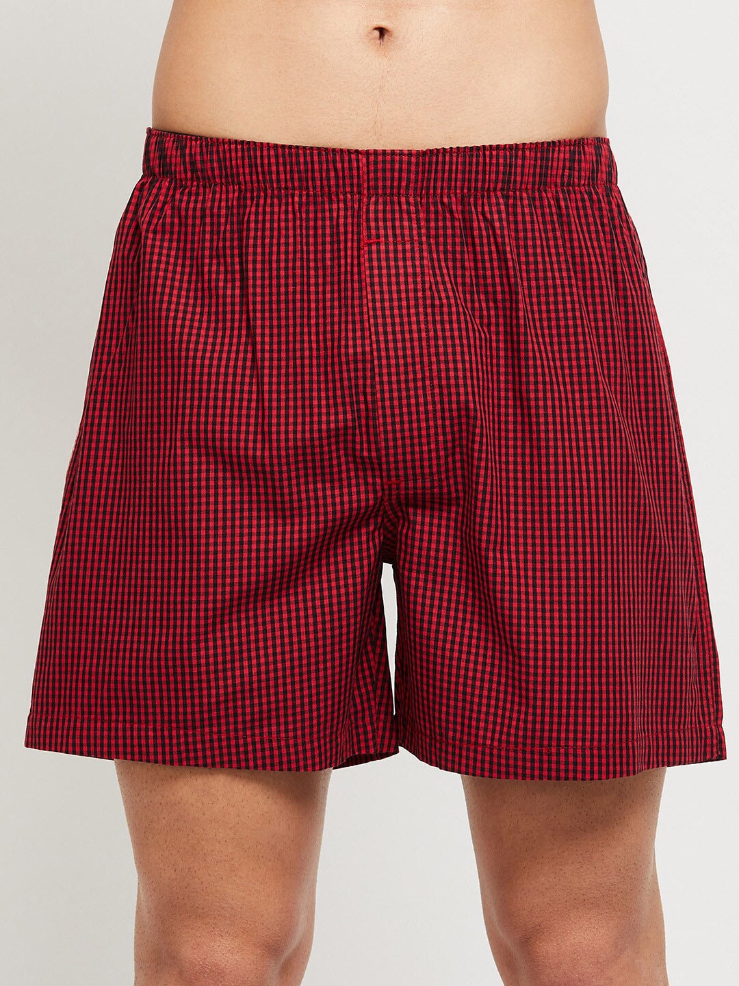 

max Men Red Checked Pure Cotton Boxers