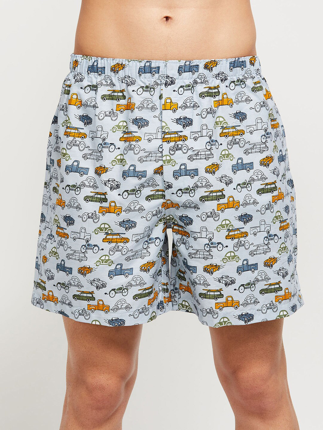 

max Men Grey Printed Pure Cotton Boxers
