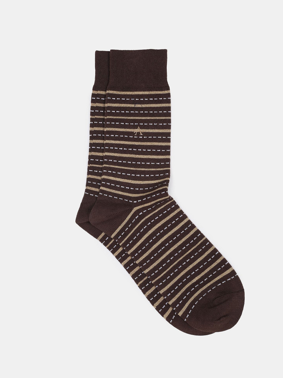 

Arrow Men Brown Striped Above Ankle Cotton Socks