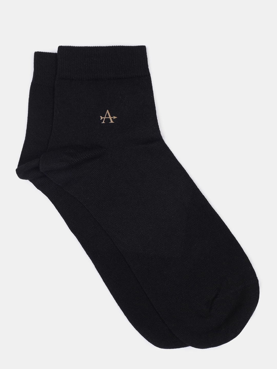 

Arrow Men Black Ankle Length Solid Socks