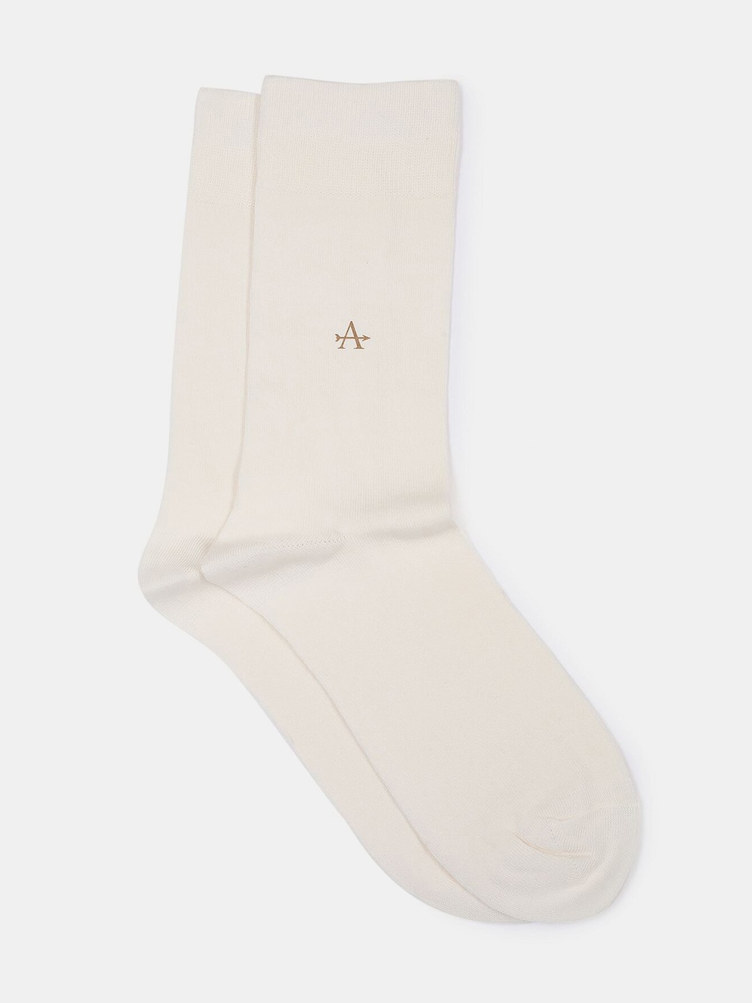 

Arrow Men Off-White Solid Above Ankle Length Socks