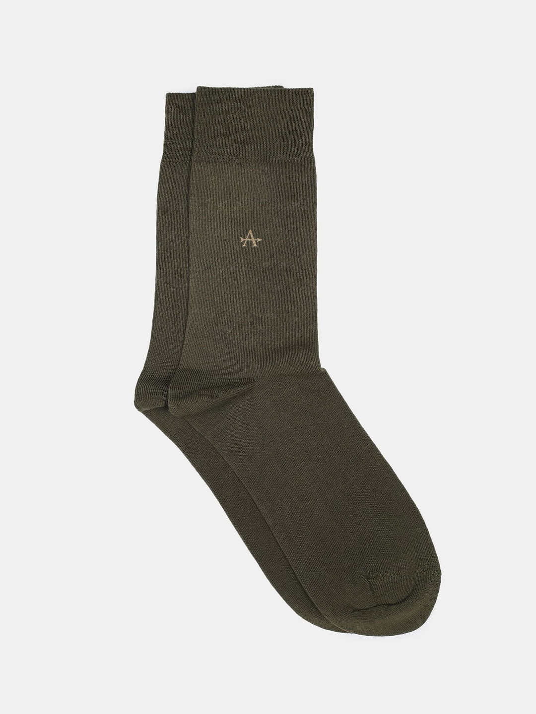 

Arrow Men Olive Green Solid Above Ankle Length Socks