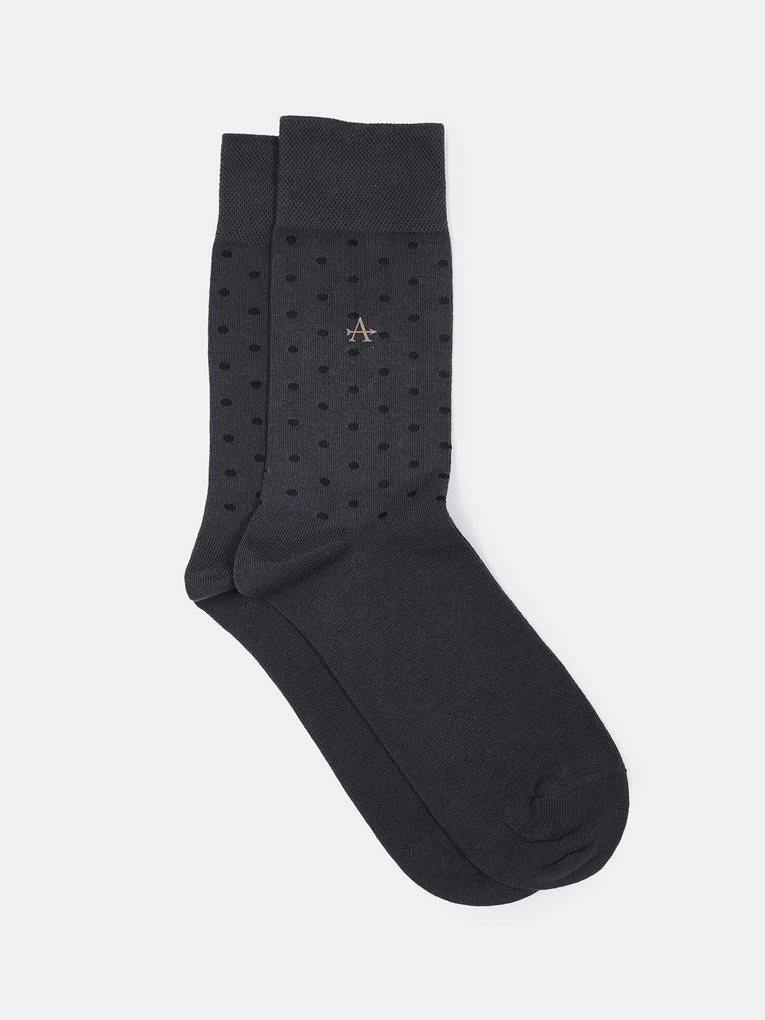 

Arrow Men Grey Patterned Above Ankle Length Socks