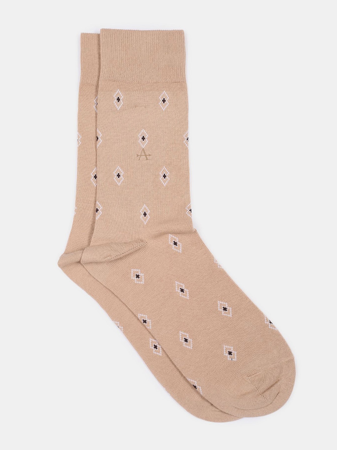 

Arrow Men Beige Patterned Above Ankle Length Socks