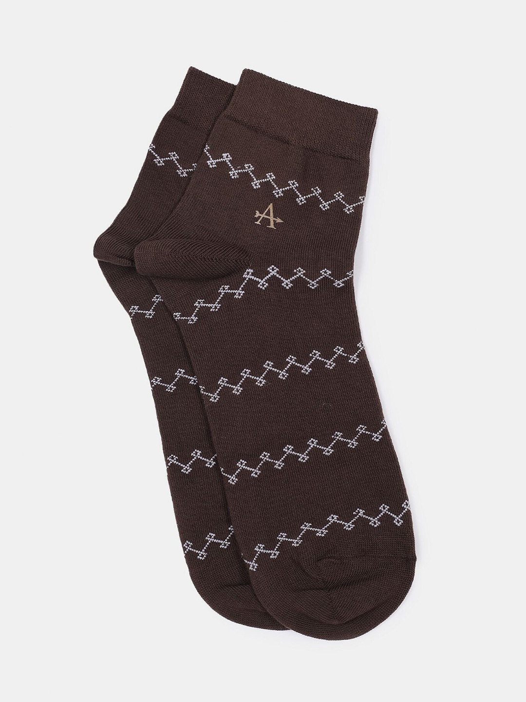 

Arrow Men Brown Patterned Ankle Length Socks