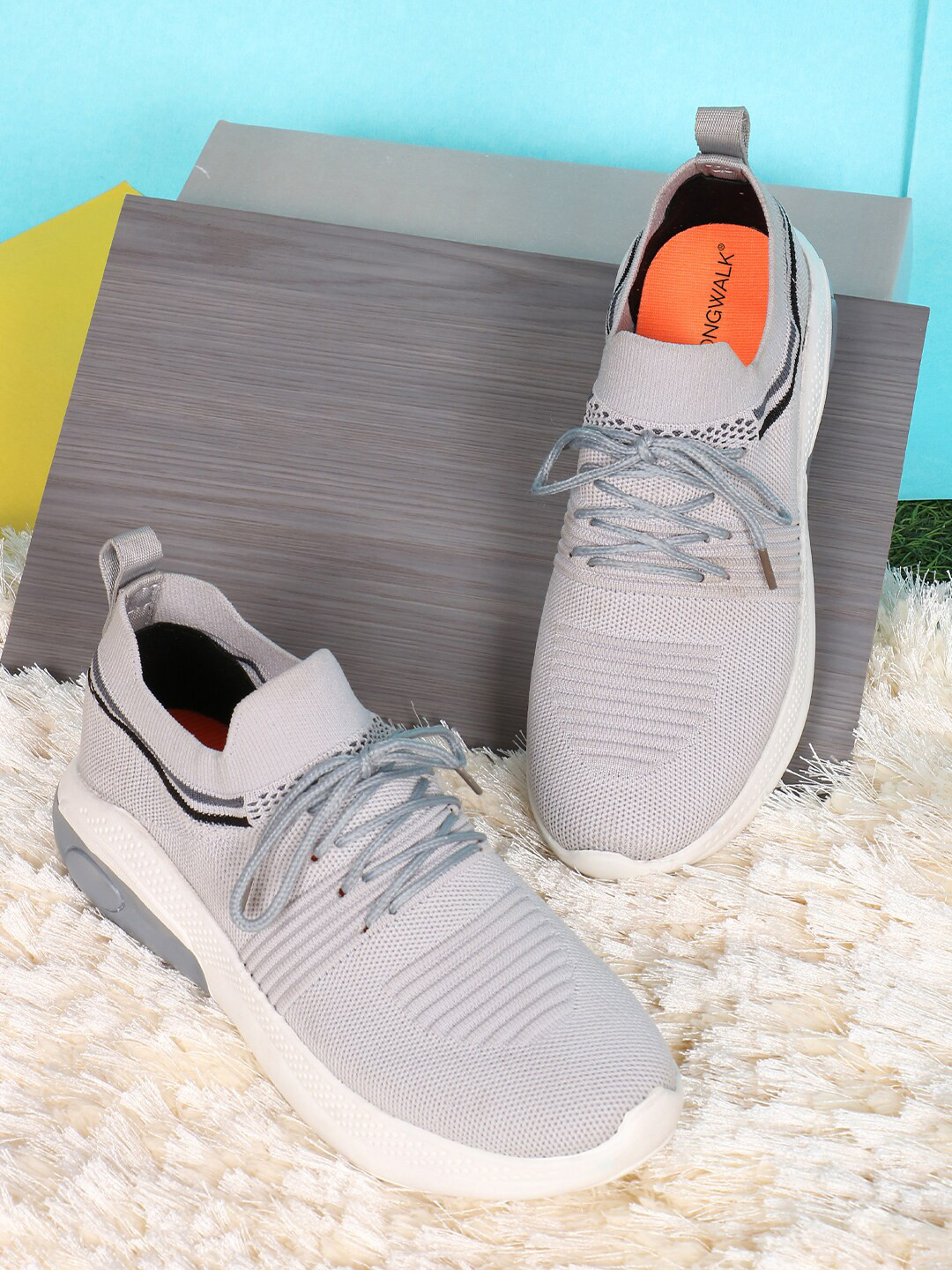 

Longwalk Women Grey Running Non-Marking Shoes