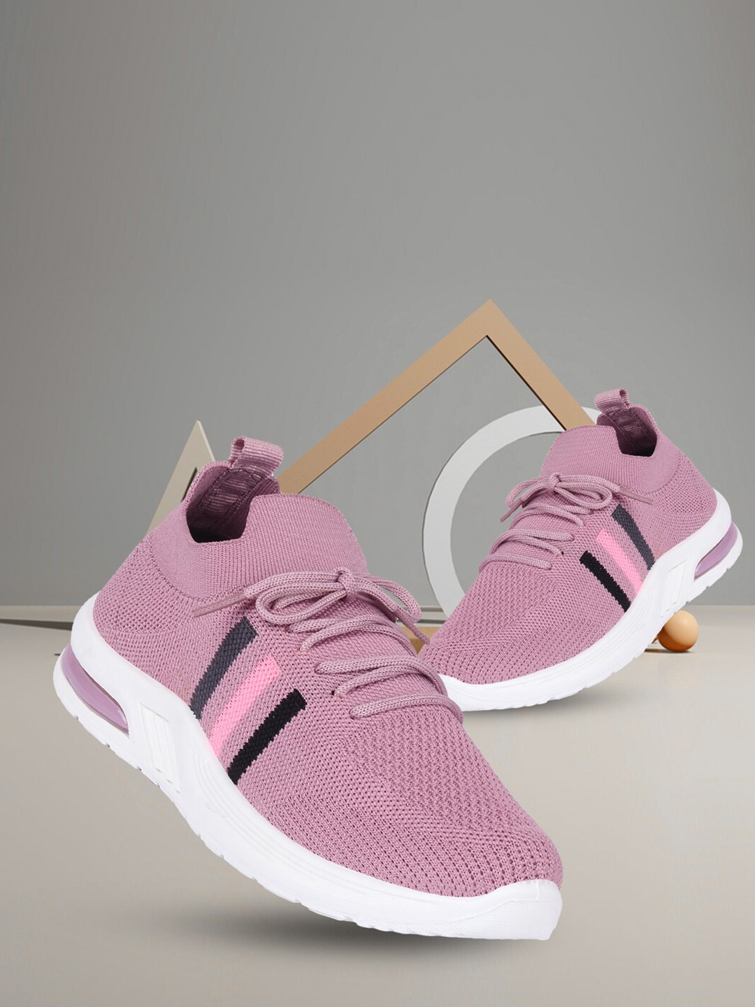 

Longwalk Women Peach-Coloured Running Non-Marking Shoes