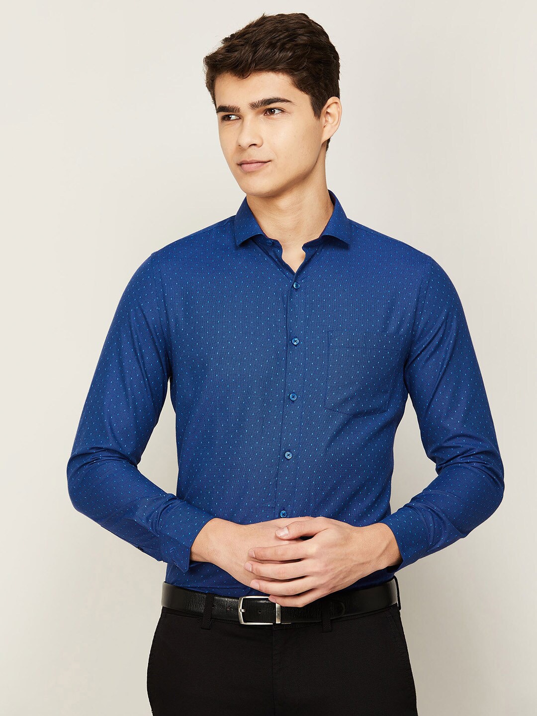 

CODE by Lifestyle Men Blue Printed Casual Shirt