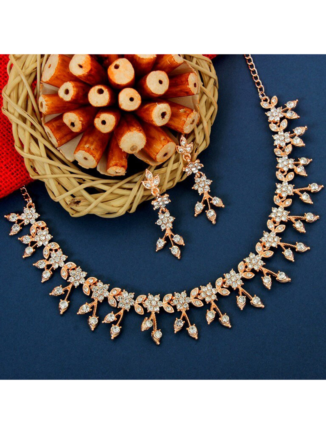 

Atasi International Women Rose Gold Jewellery Set