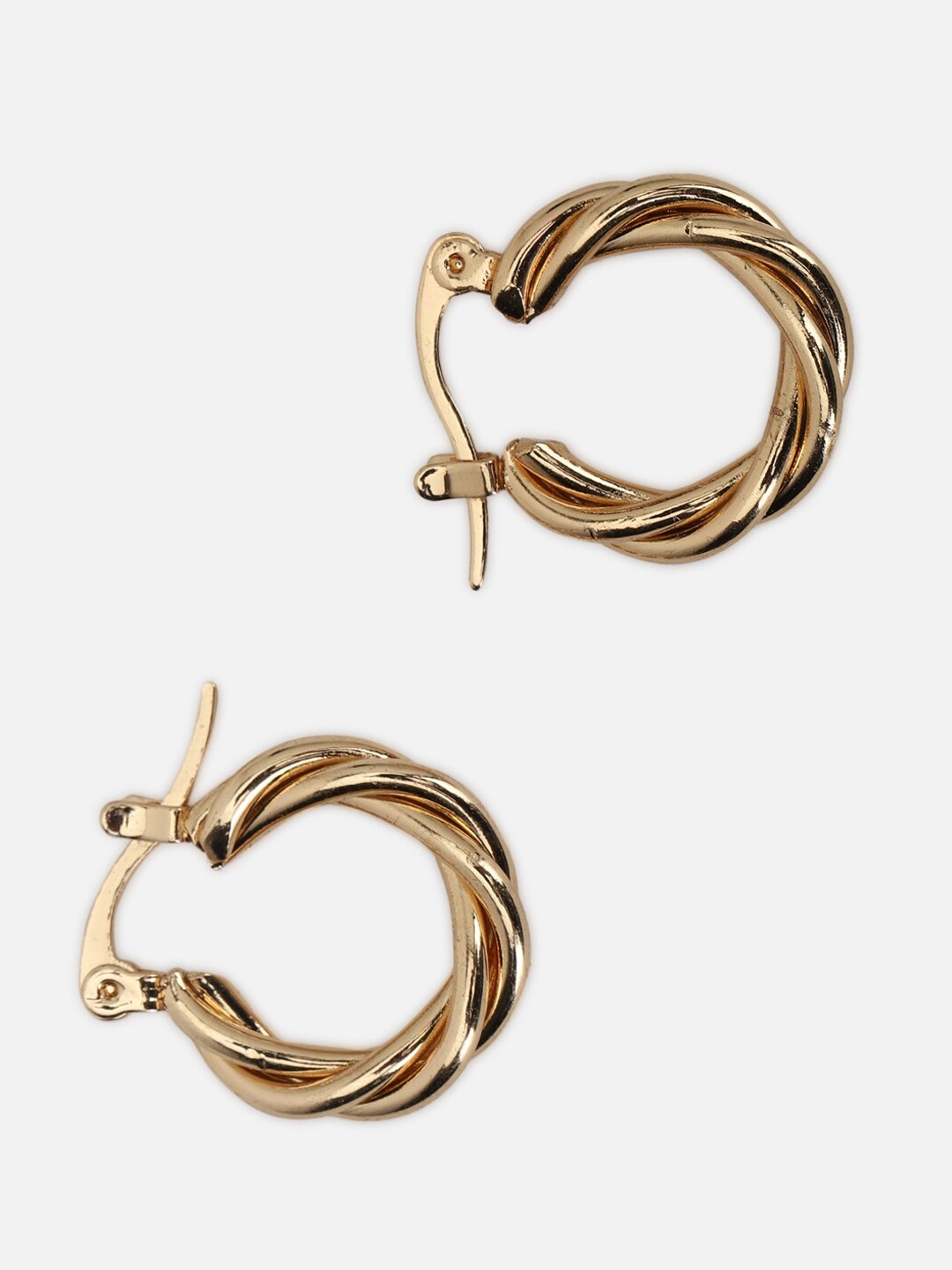 

FOREVER 21 Gold-Toned Contemporary Hoop Earrings