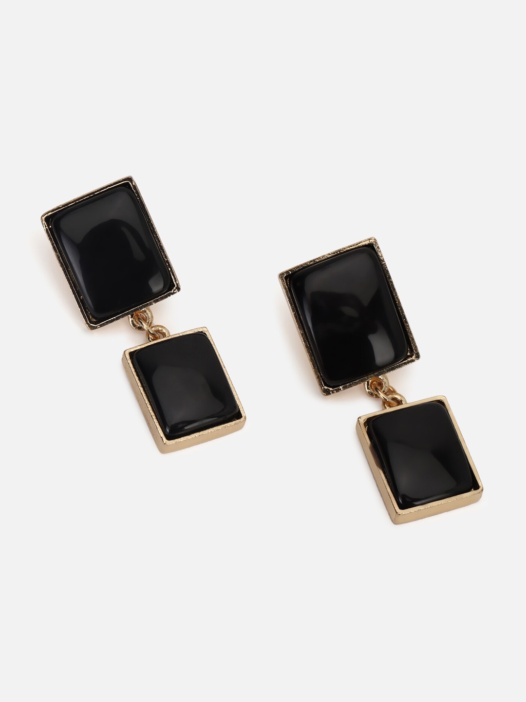 

FOREVER 21 Black Geometric Drop Earrings