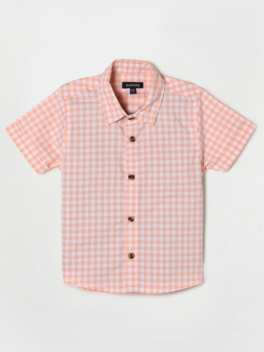 

Juniors by Lifestyle Boys Orange Checked Casual Shirt