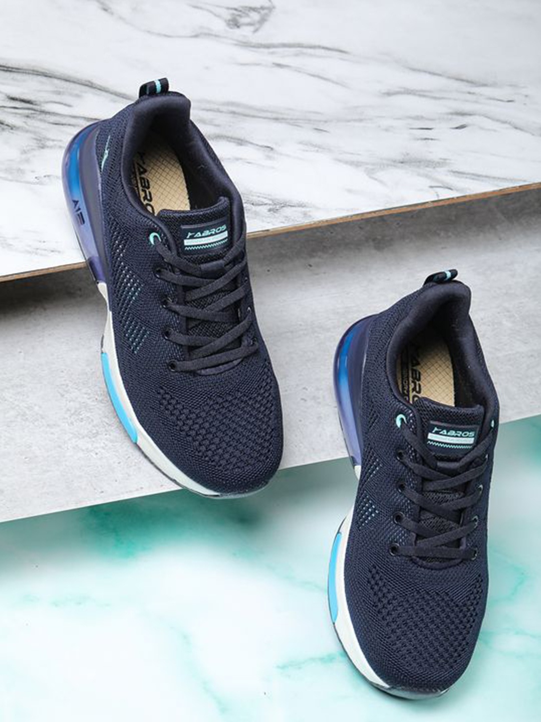 

ABROS Men Navy Blue Mesh Running Shoes ASSG1070N-NAVY/AQUA