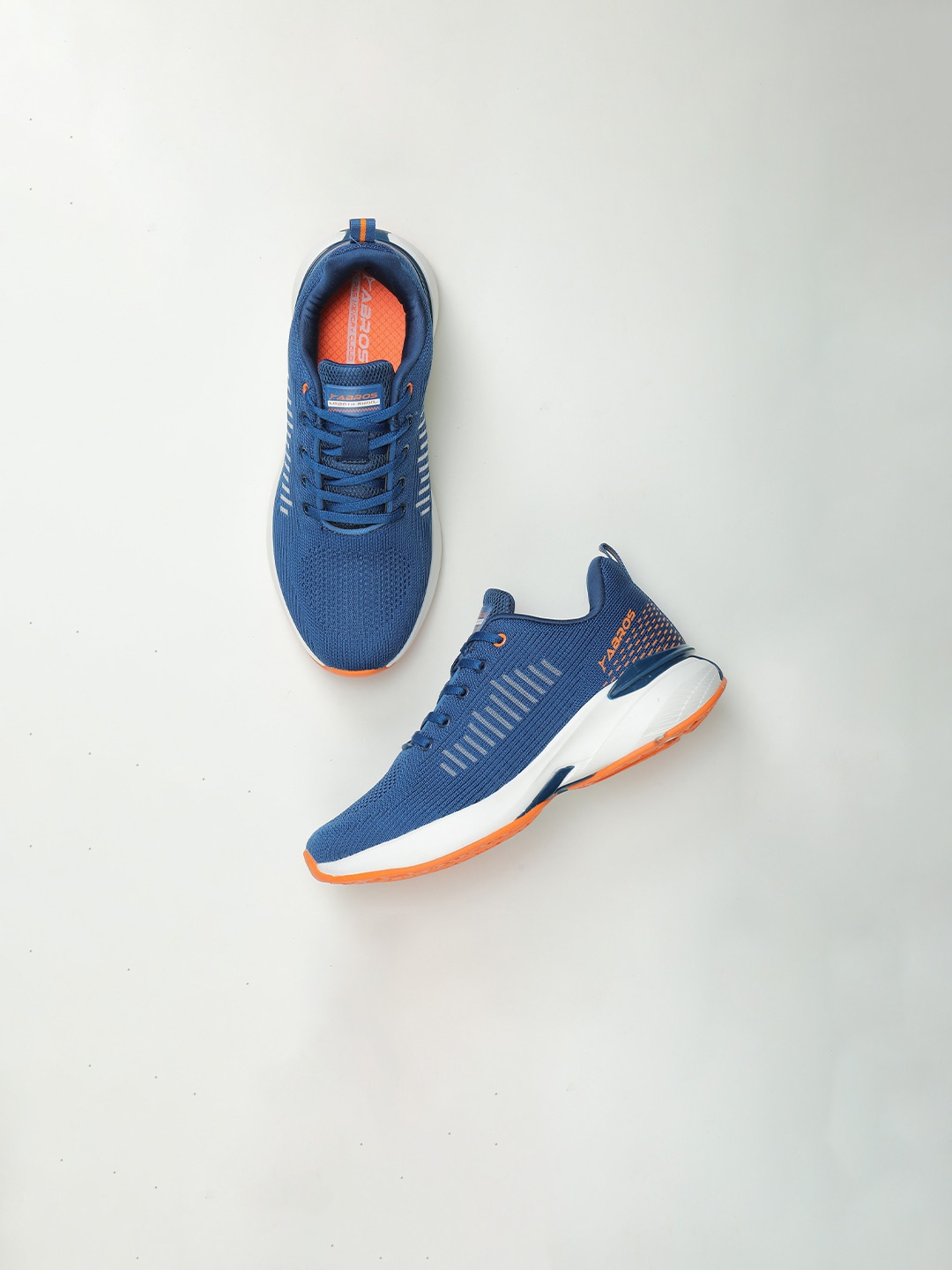 

ABROS Men Blue Mesh Lace Up Running Shoes