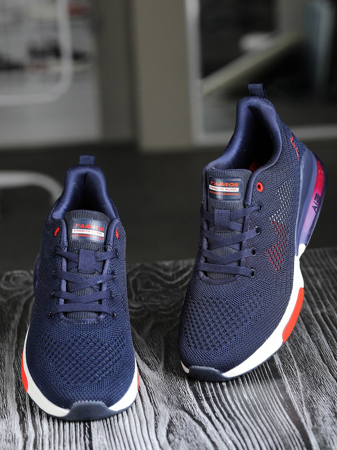 

ABROS Men Winston-N Running Sports Shoes, Navy blue