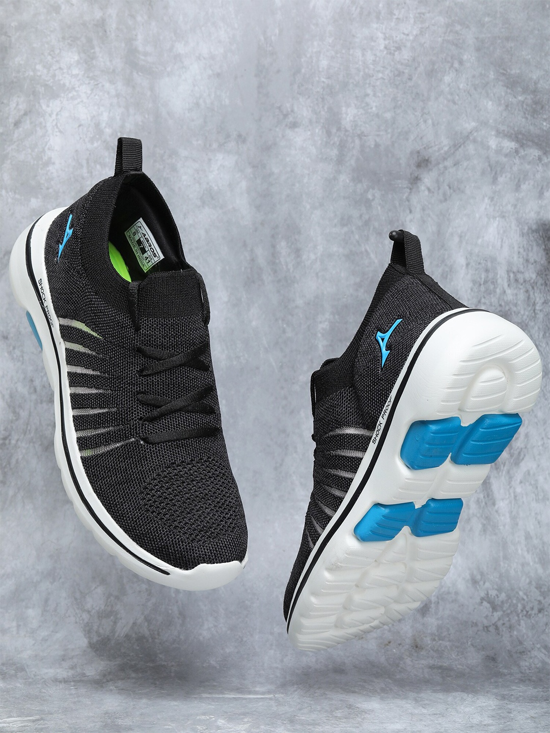 

ABROS Men Black Mesh Walking Shoes