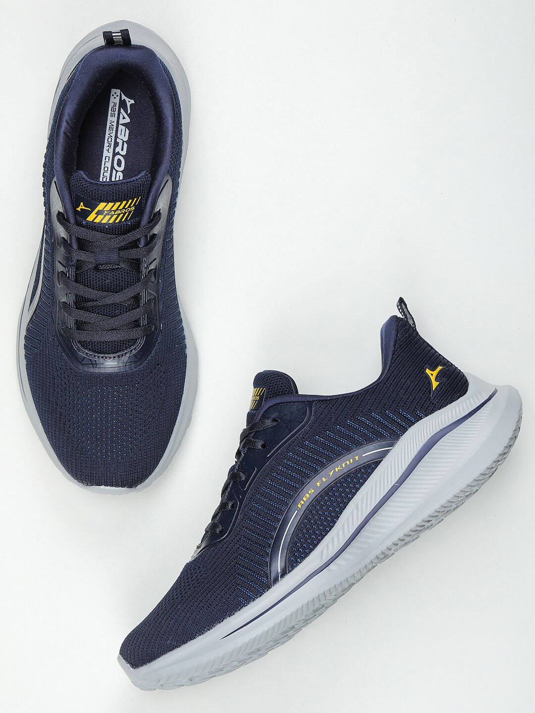 

ABROS Men Navy Blue Mesh Running Shoes