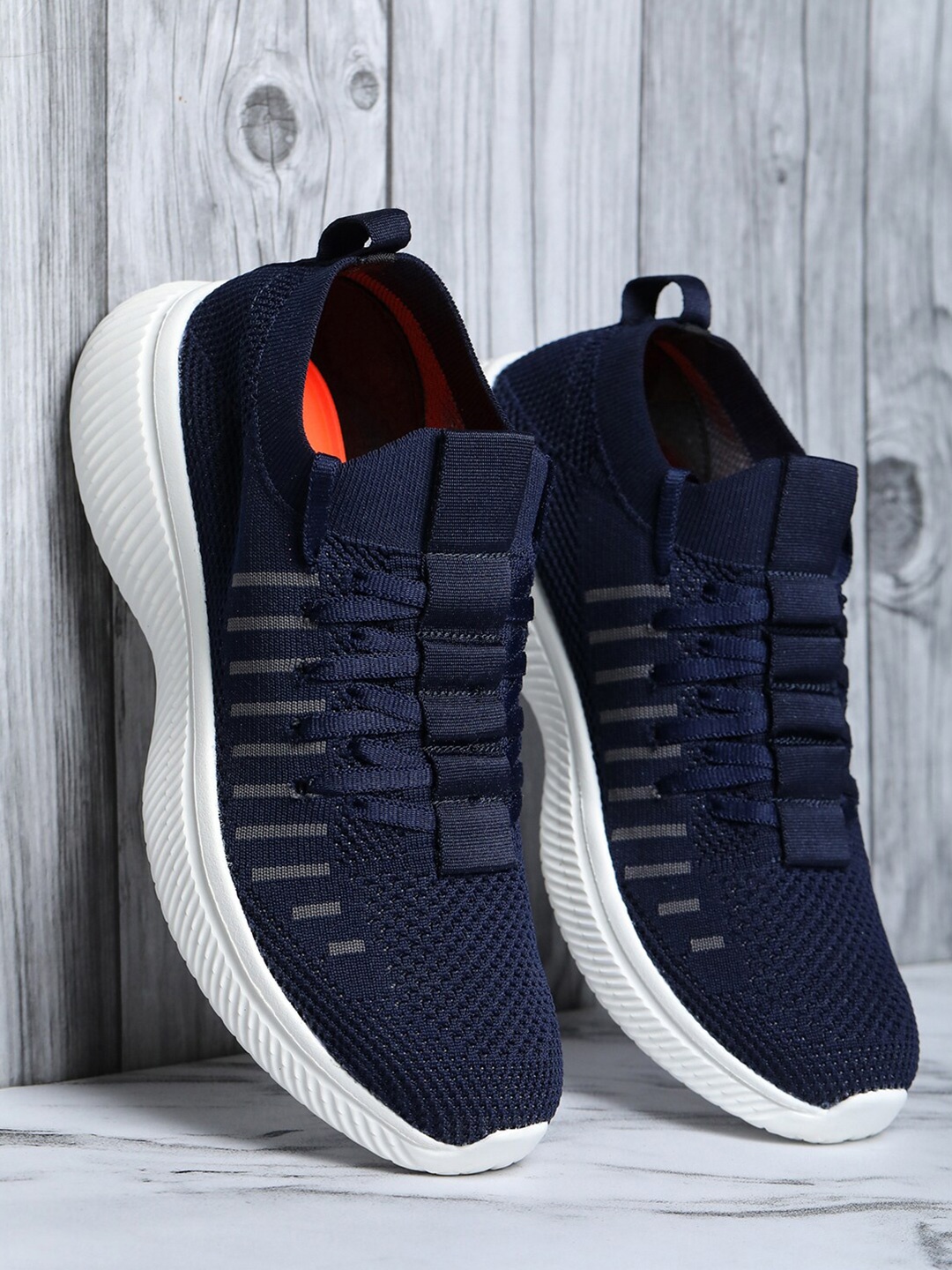 

ABROS Men Navy Blue GROWTH-N Mesh Walking Shoes