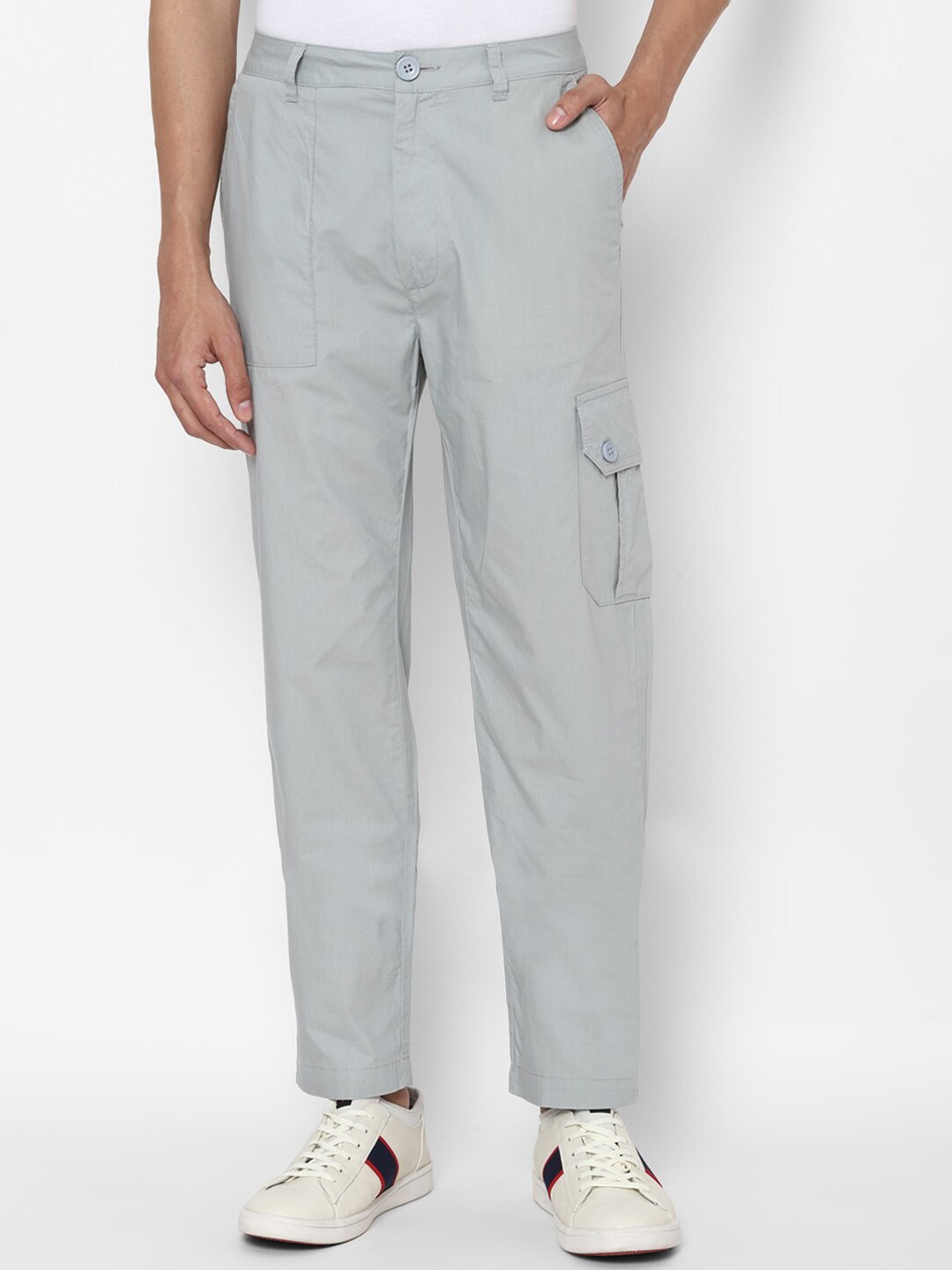 

FOREVER 21 Men Grey Cargos Trousers