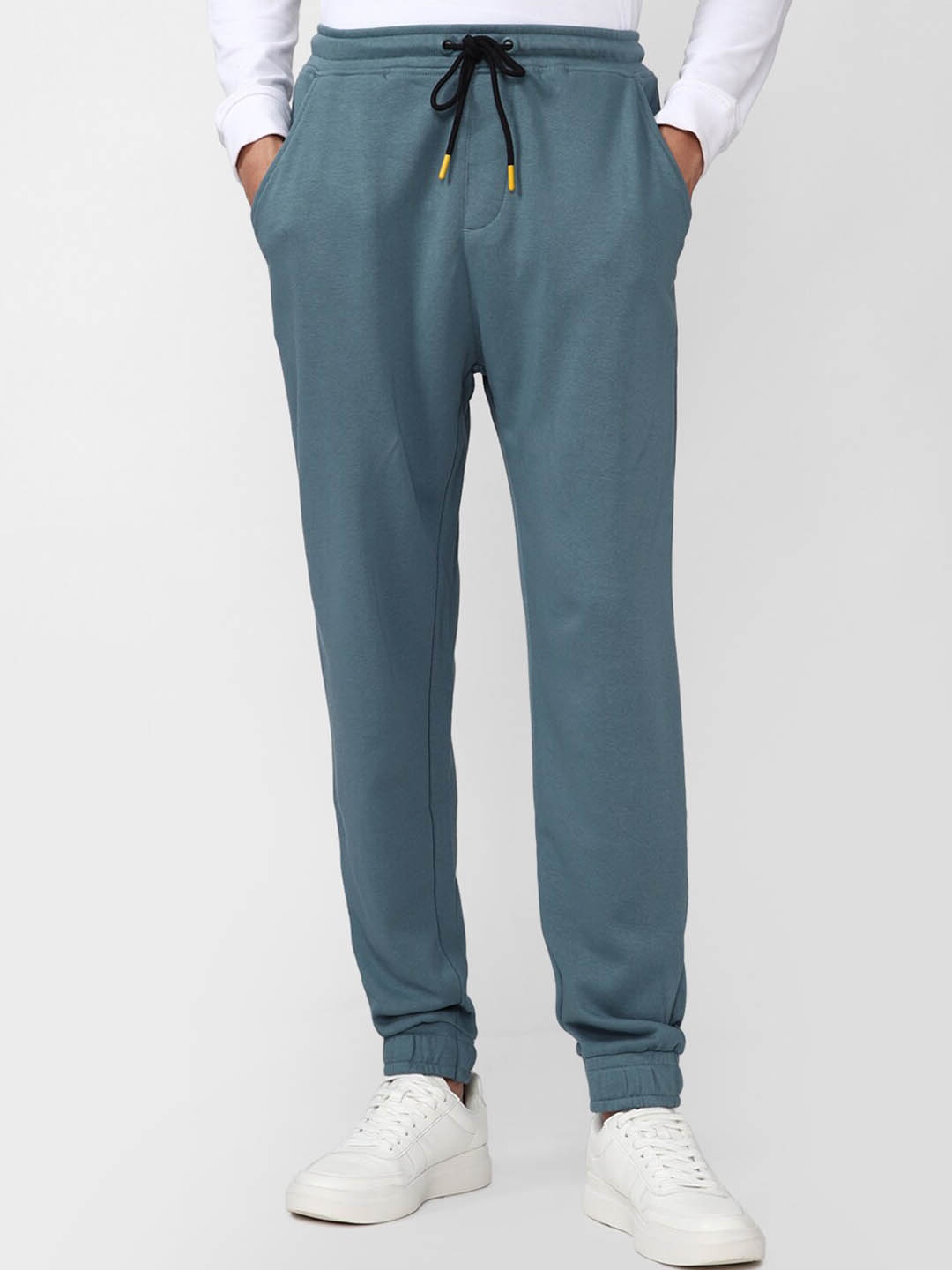 

FOREVER 21 Men Blue Joggers Drawstring Trousers