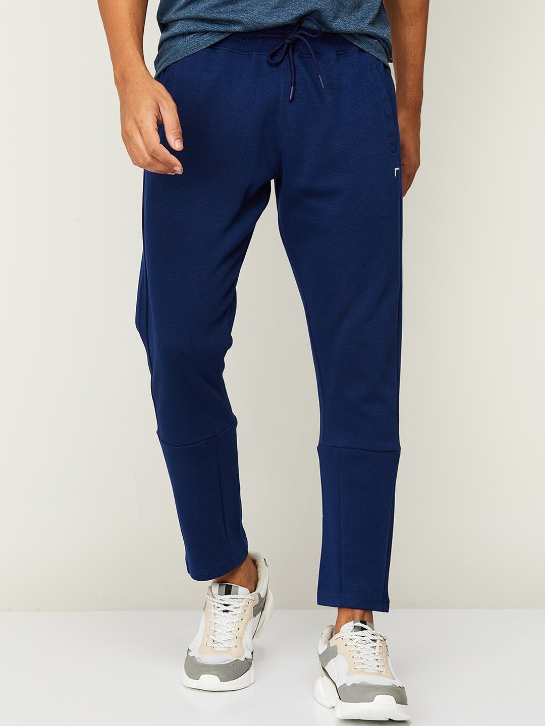 

Fame Forever by Lifestyle Men Blue Solid Slim-fit Cotton Track Pants