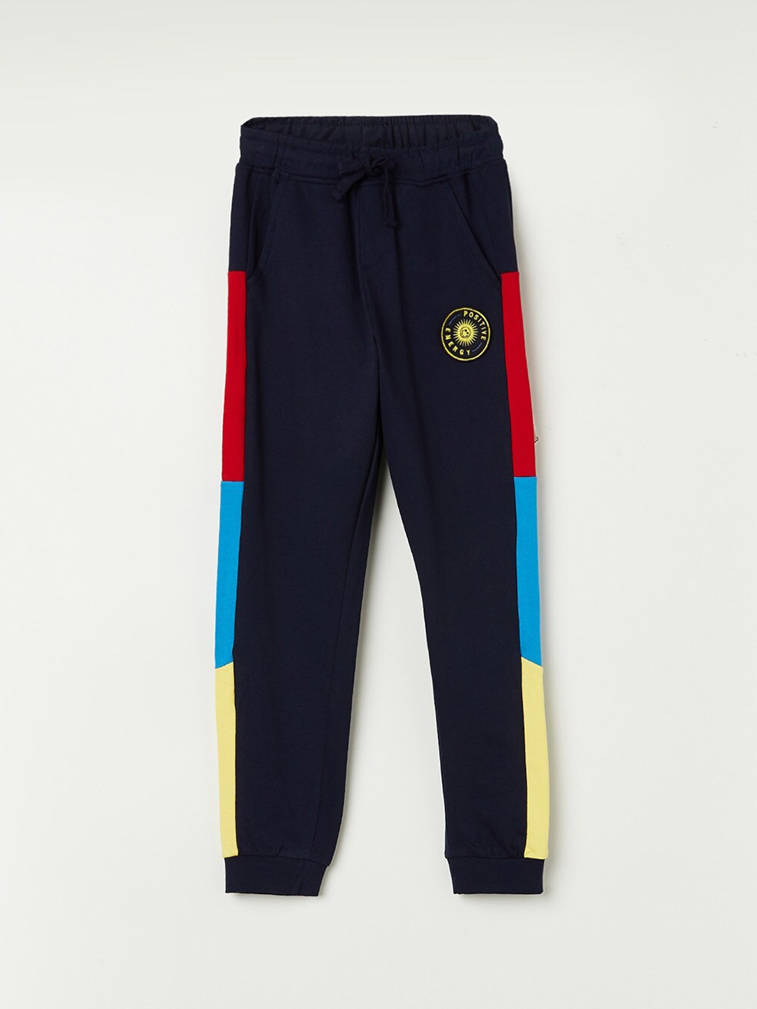 

Fame Forever by Lifestyle Boys Navy Blue Colorblocked Cotton Track Pants