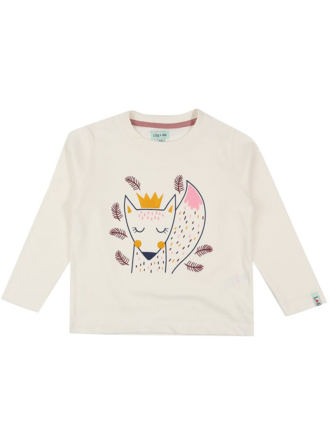 

Lilly and Sid Off White Print Organic Cotton Top