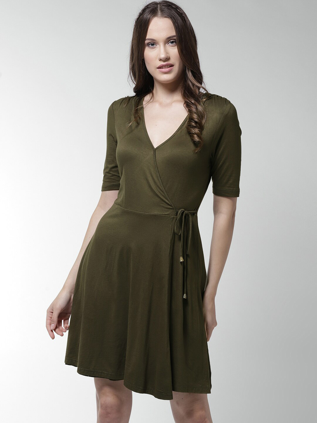 

La Zoire Olive Green Dress