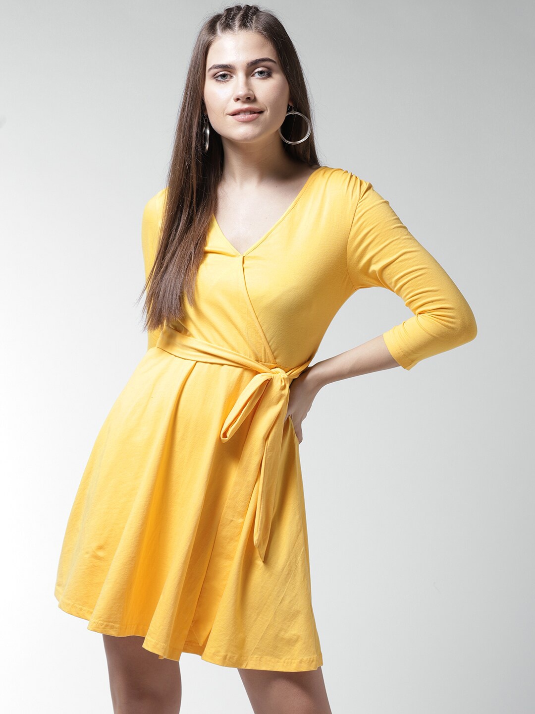 

La Zoire Women Yellow Layered Dress