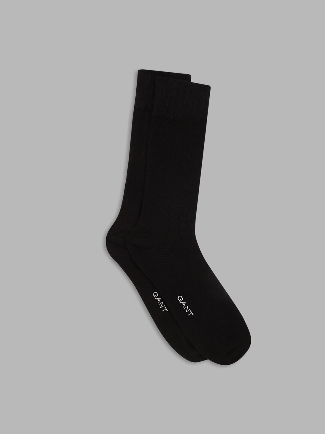 

GANT Men Black Solid Calf-Length Cotton Socks