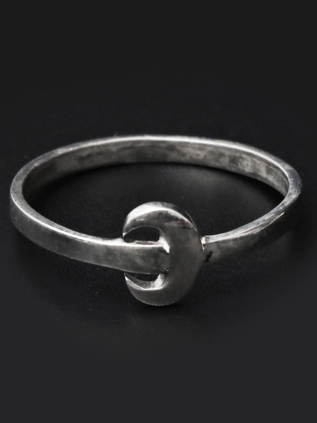 HIFLYER JEWELS Rhodium-Plated Textured Ring, Silver