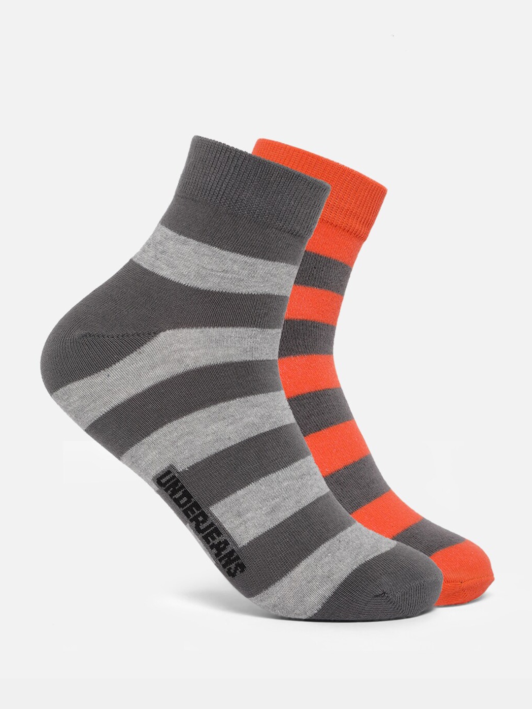 

Underjeans Men Pack of 2 Assorted Ankle length (Non terry) Socks