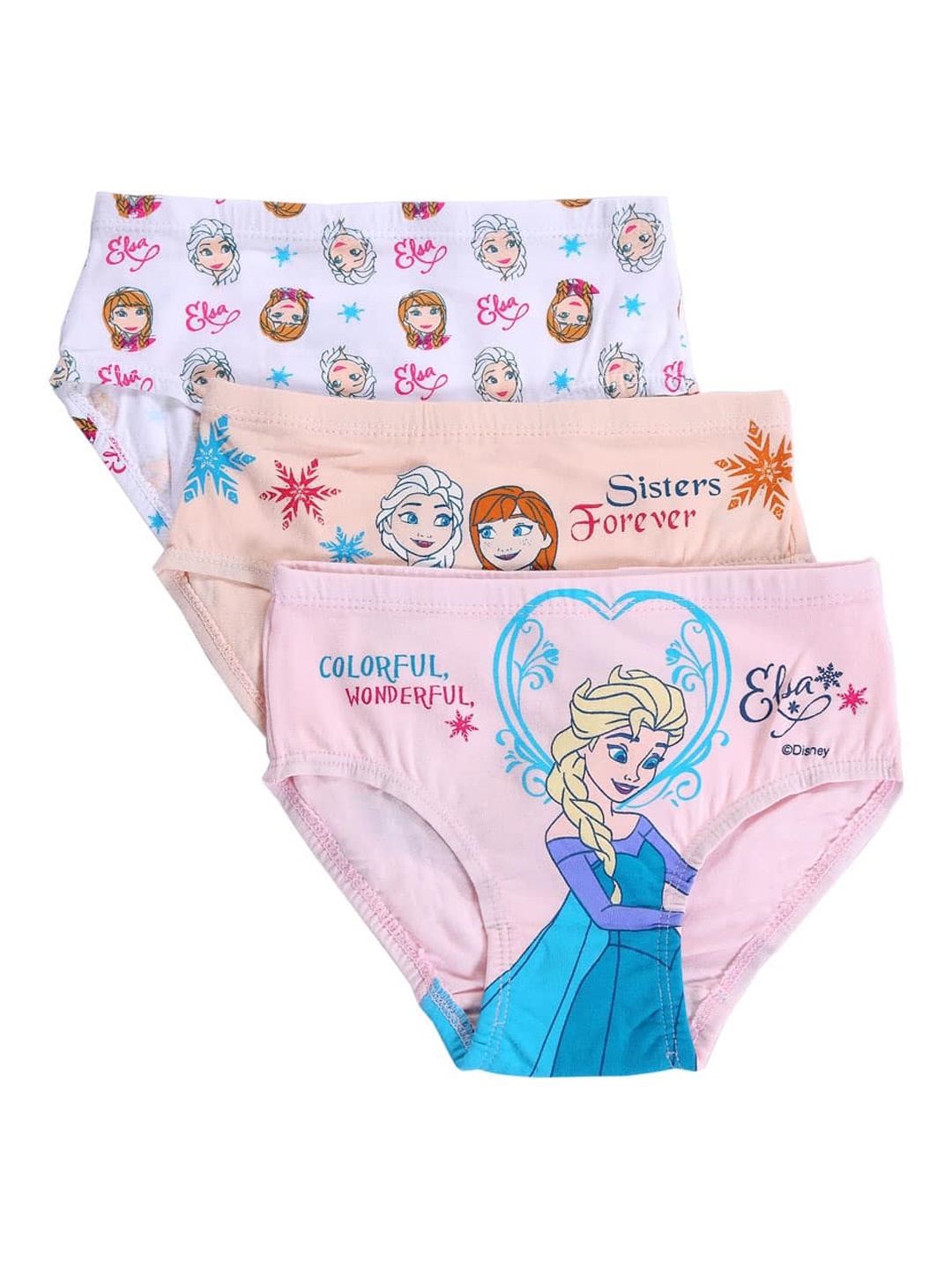 

Bodycare Kids Girls Pack of 3 Assorted Frozen Printed Hipster Briefs