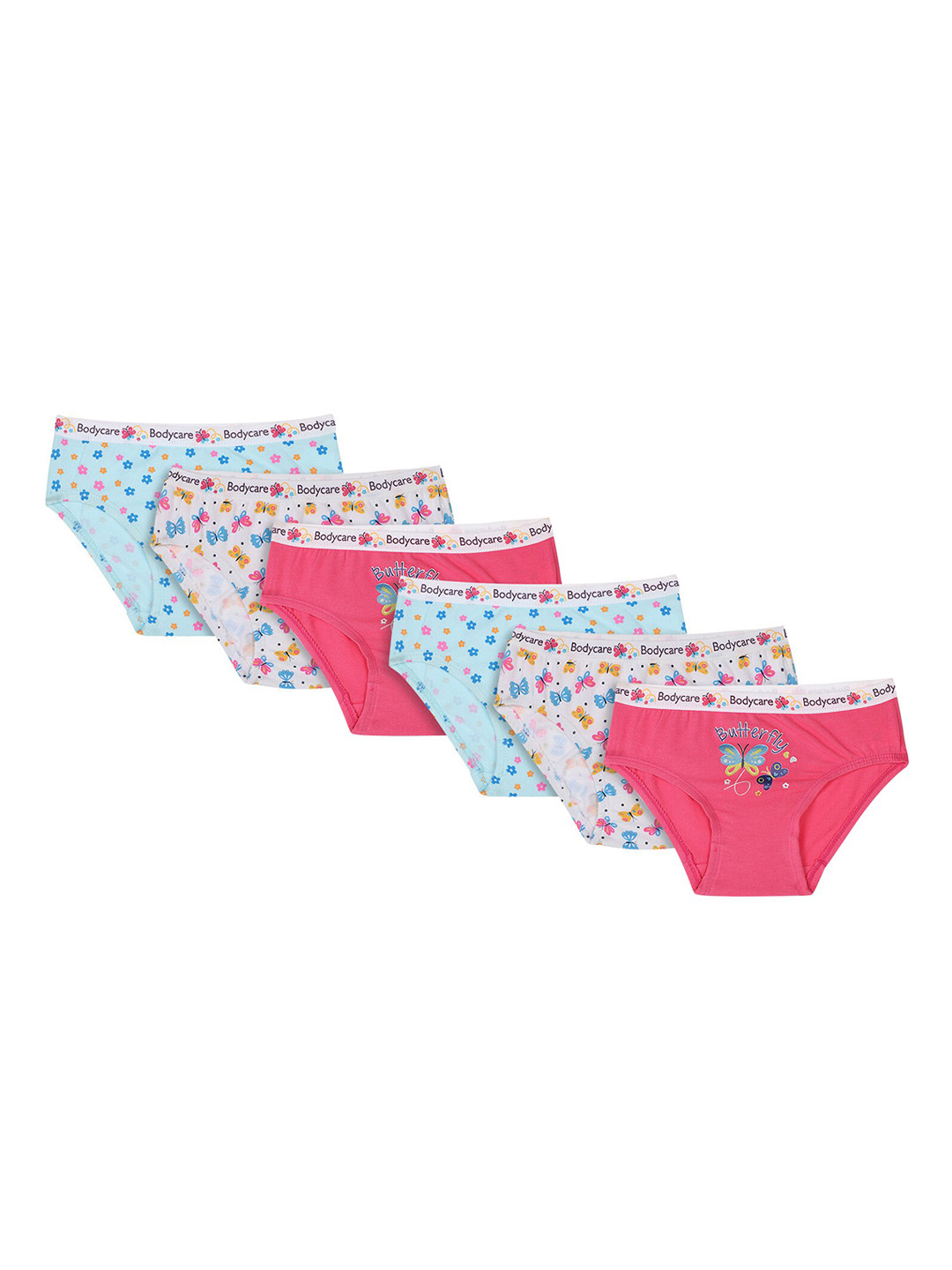

Bodycare Kids Girls Pack Of 6 Assorted Cotton Hipster Briefs