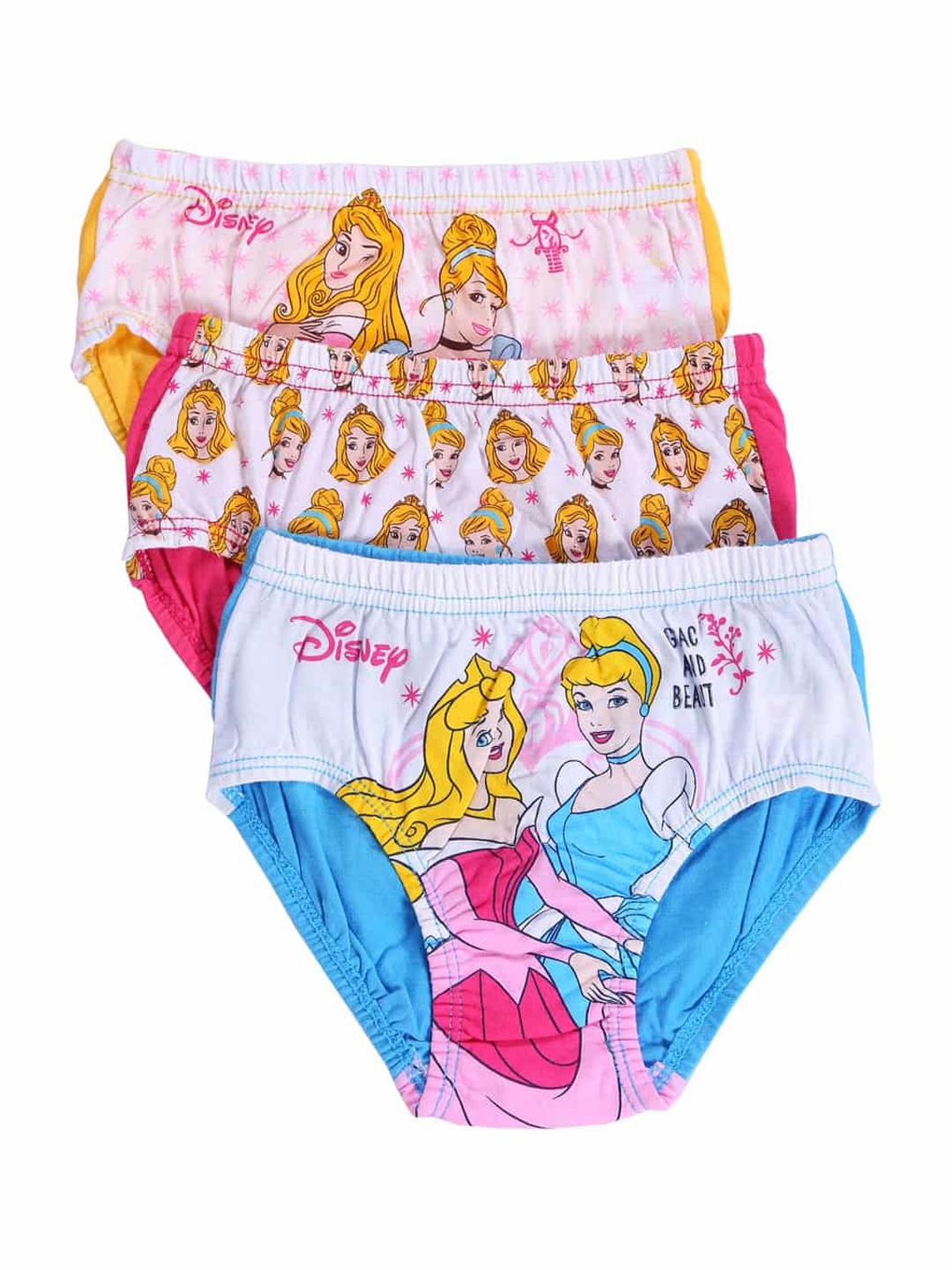 

Bodycare Kids Girls Pack Of 3 Assorted Disney Princess Printed Hipster Briefs