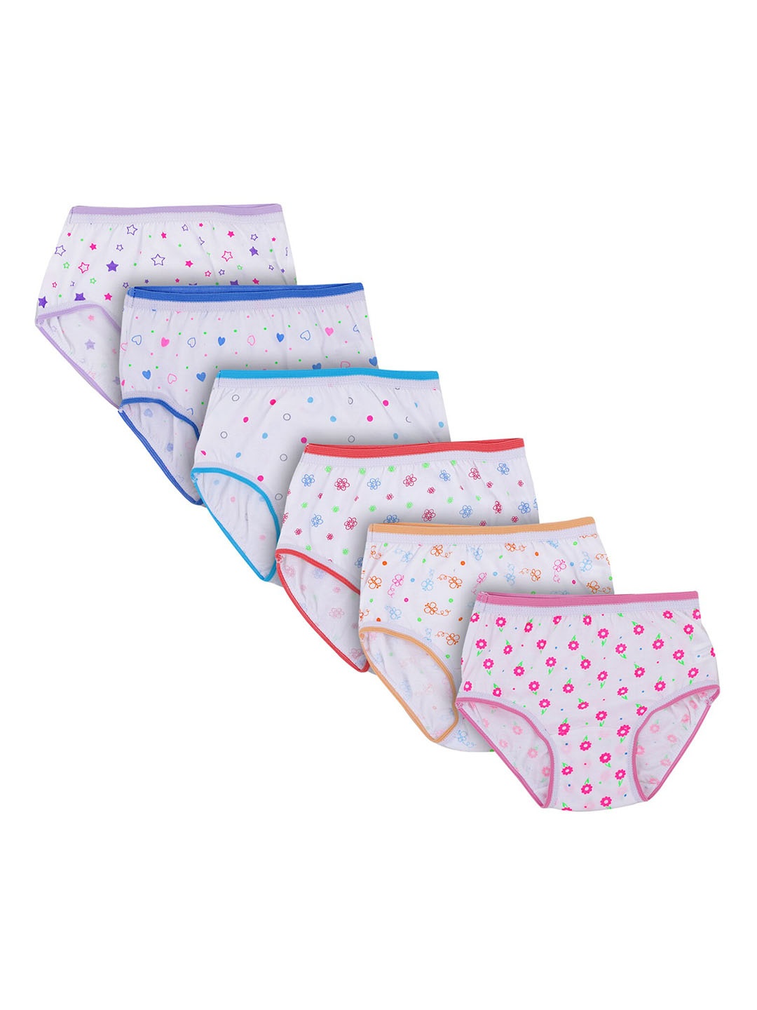 

Bodycare Kids Pack Of 6 White Printed Hipster Briefs