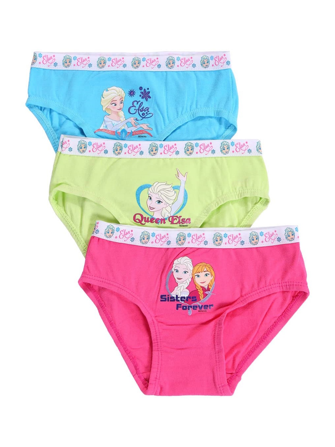 

Bodycare Kids Girls Pack Of 3 Frozen Print Assorted Cotton Hipster Briefs