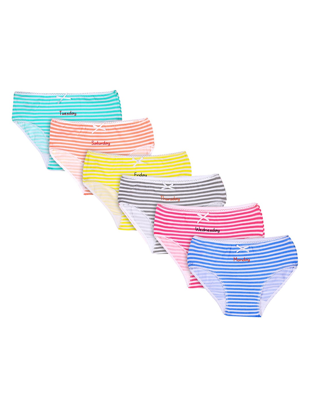 

Bodycare Kids Girls Pack Of 6 Assorted Cotton Hipster Briefs