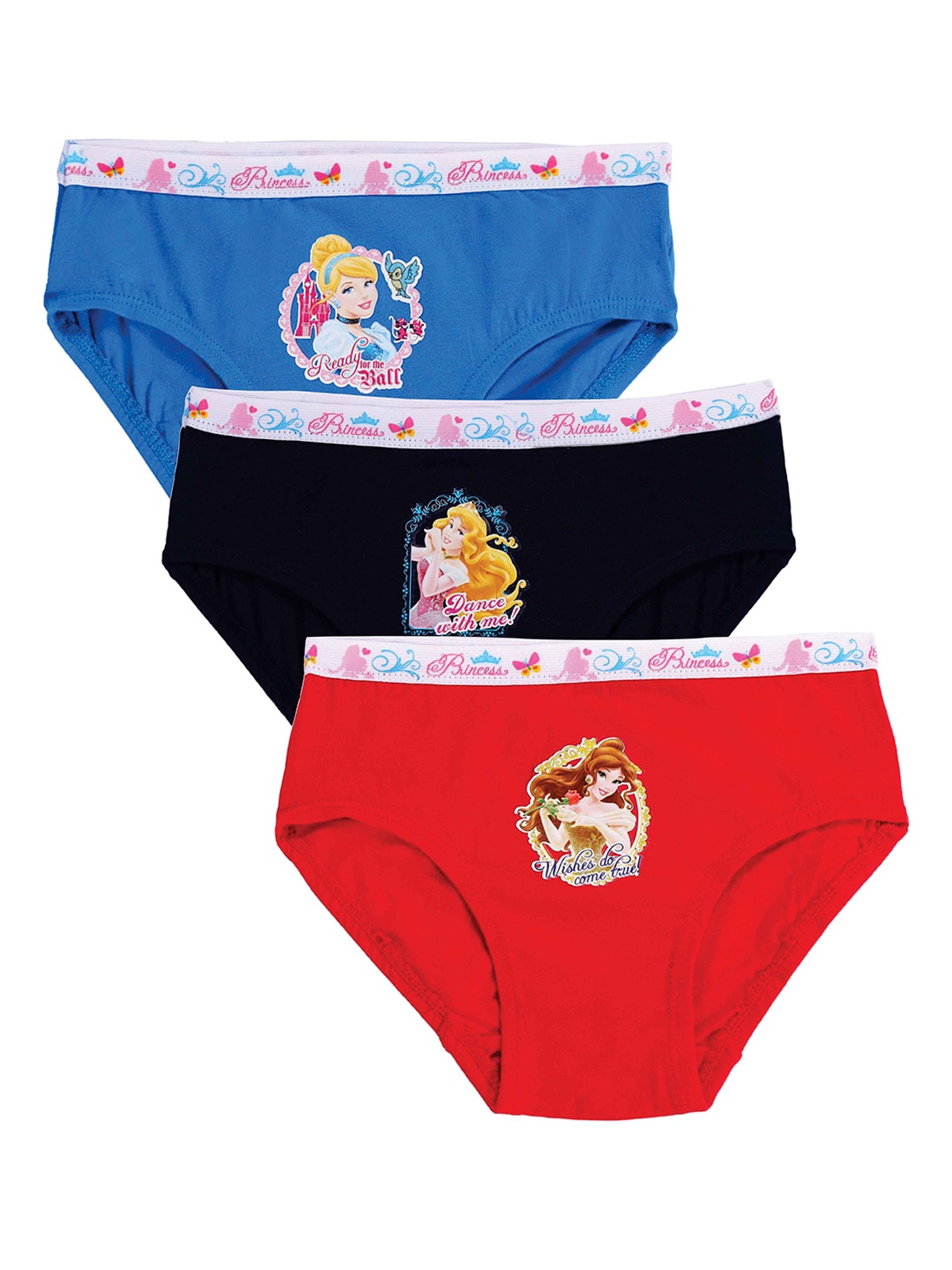 

Bodycare Kids Girls Pack Of 3 Assorted Disney Princess Hipster Briefs