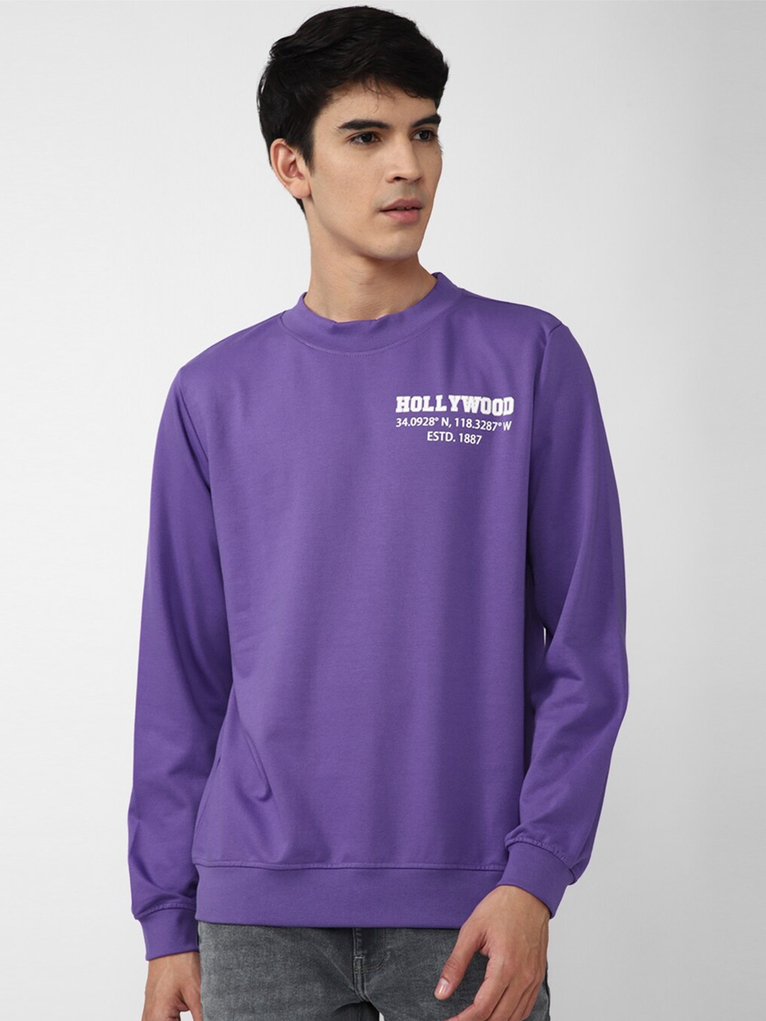 

FOREVER 21 Men Purple Sweatshirt