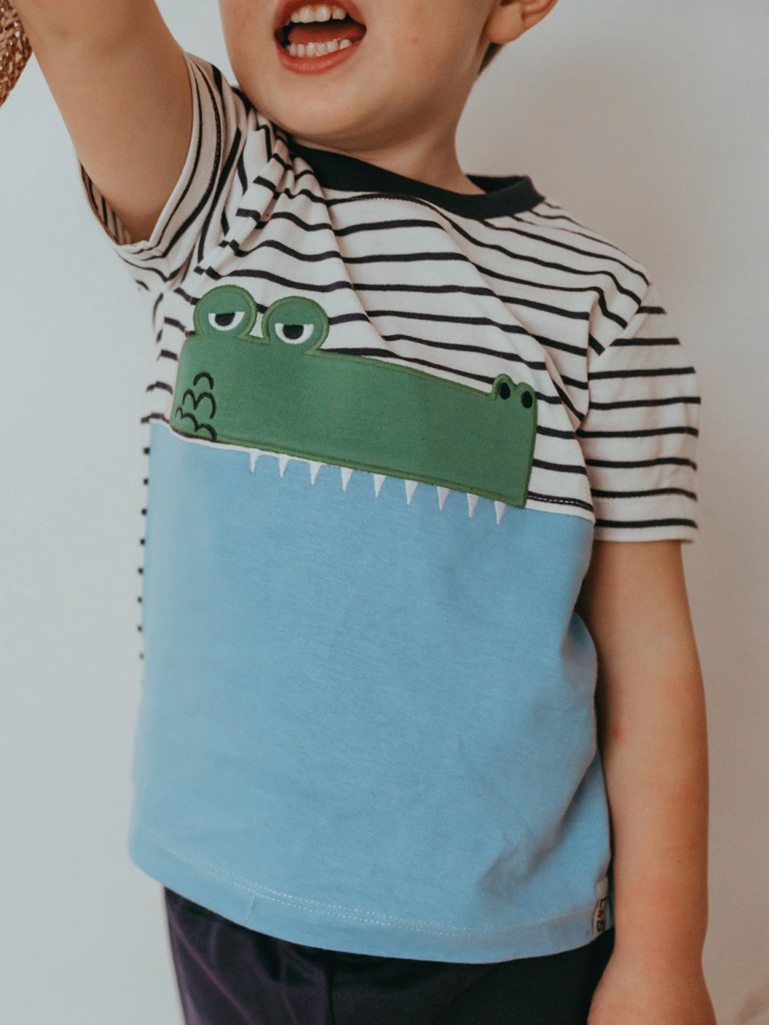 

Lilly and Sid Boys Blue & White Striped T-shirt