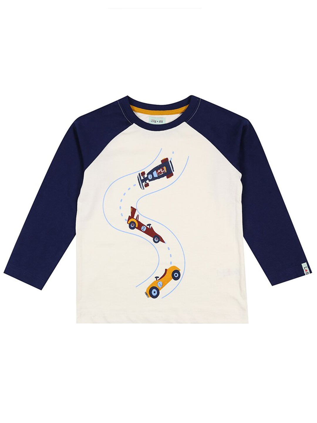 

Lilly and Sid Boys Off White & Blue Printed T-shirt