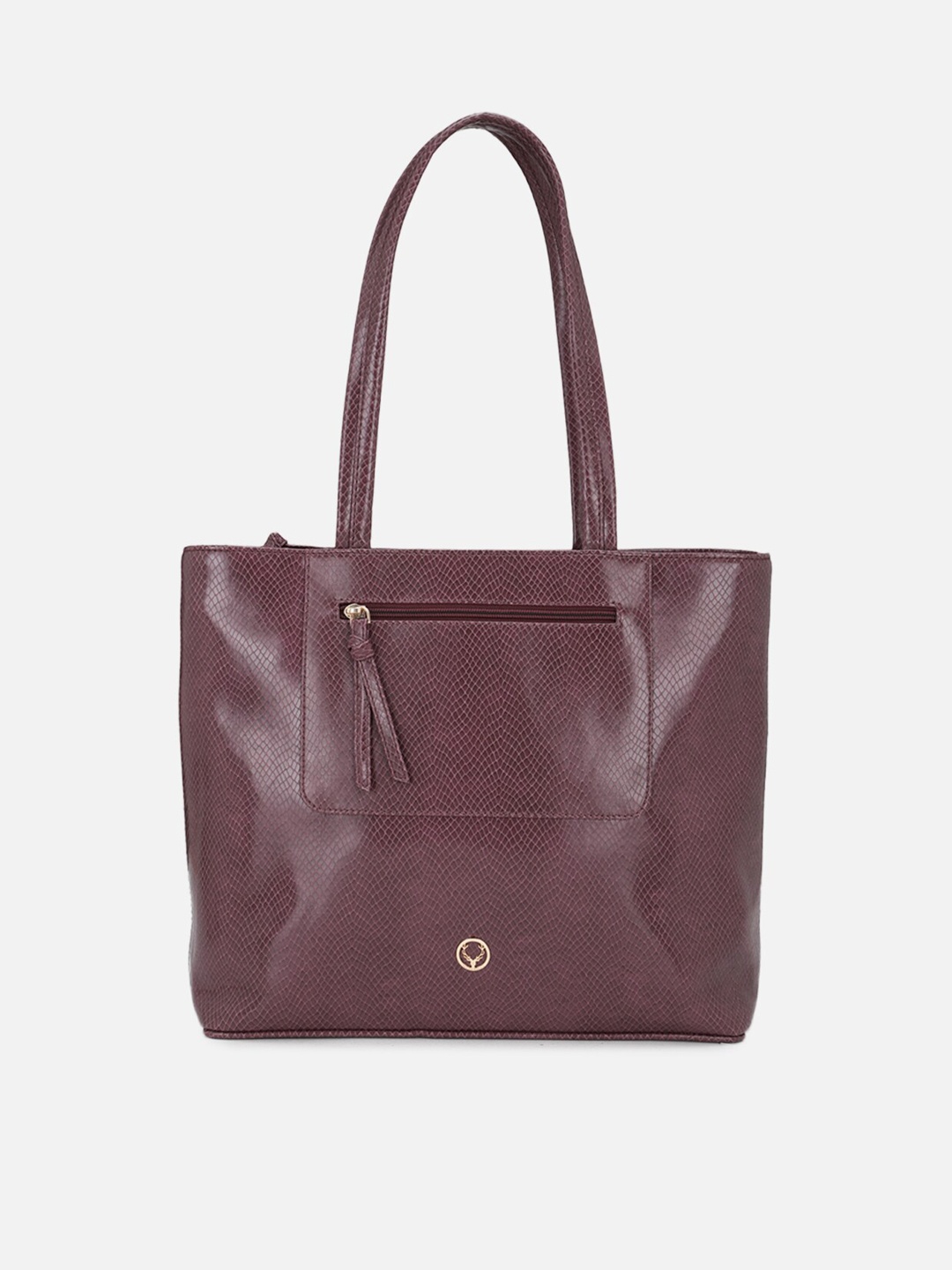 

Allen Solly Purple Textured PU Structured Shoulder Bag with Tasselled