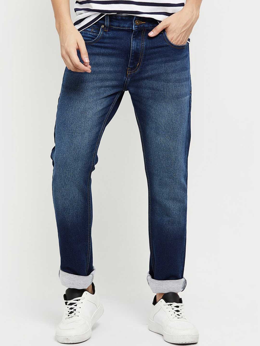

max Men Blue Heavy Fade Stretchable Jeans