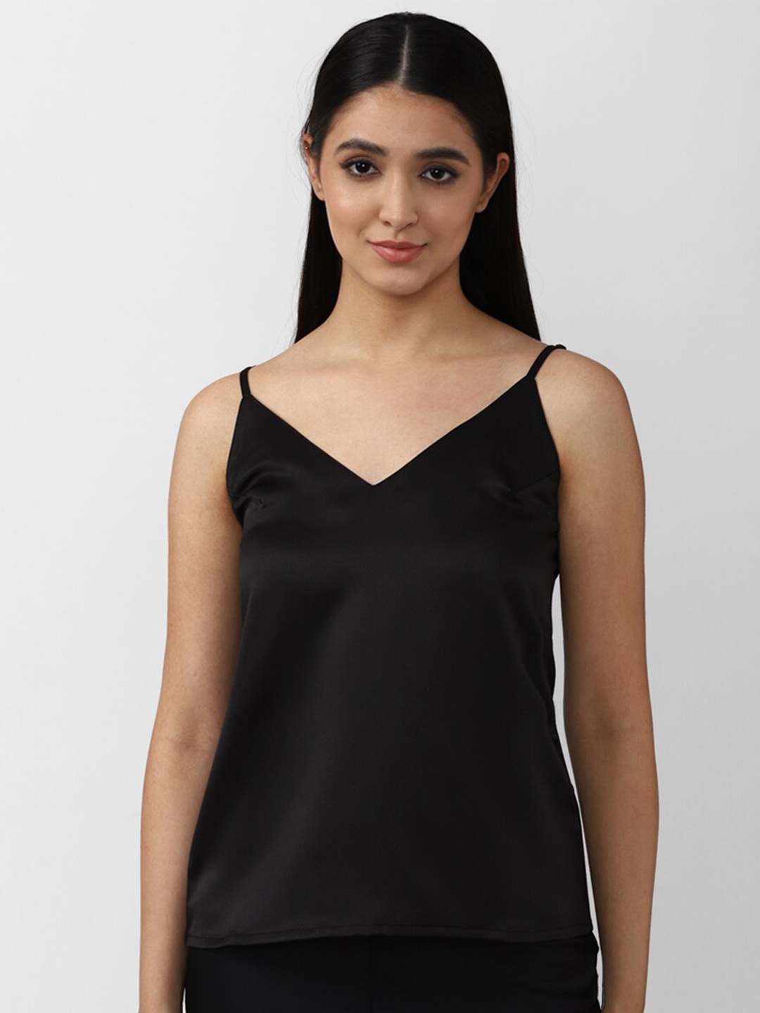 

FOREVER 21 Black Solid Women Top