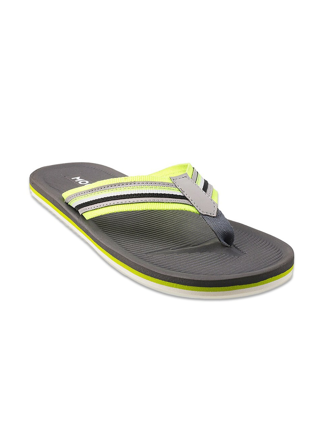 

Mochi Men Grey & Green Striped Thong Flip-Flops