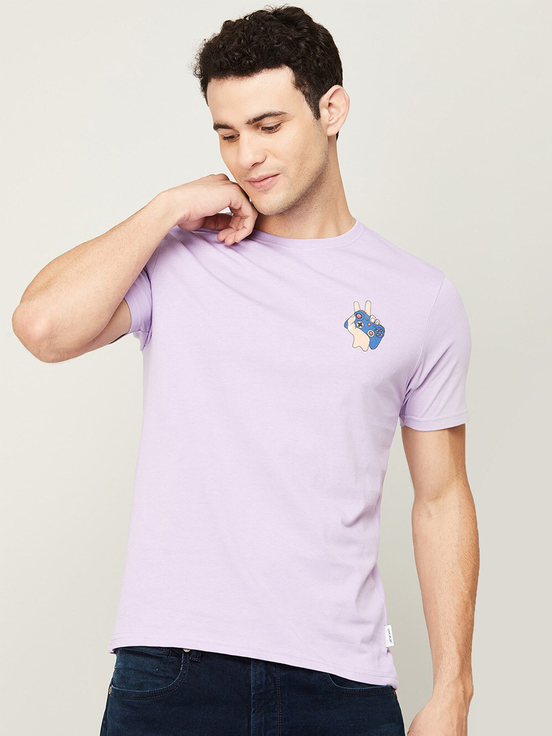 

Fame Forever by Lifestyle Men Purple Solid T-shirt